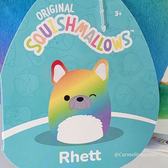 RHETT 🌈🐶 Retail Excluusive Rainbow Pride French Bulldog 2025 Squishmallow NWT - Picture 6 of 8